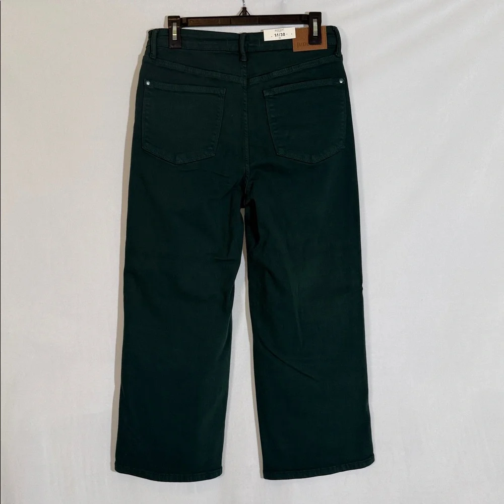 NWT Judy Blue Jeans Size 30 High Waist Cropped With Tummy Control Green - Picture 3 of 13